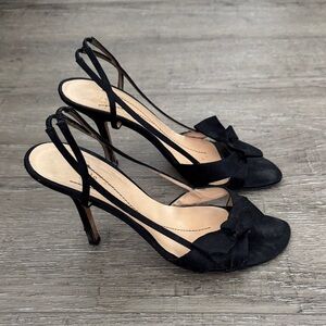 kate spade vintage Black Bow Slingback Heels